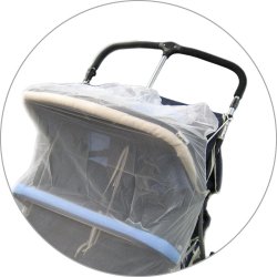 Insektnet til tvillingeklapvogn og jogger, hvid