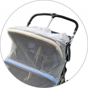 Insektnet til tvillingeklapvogn og jogger, hvid