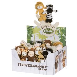 Fingerdukker, Vilde Dyr - Displaybox 36 stk 