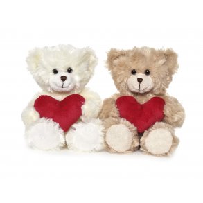Teddies - Samuel med Hjerte i 2 farver 
