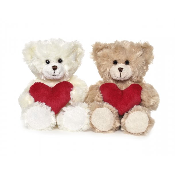 Teddies - Samuel med Hjerte i 2 farver 