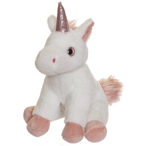 Teddy Unicorns - Enhjrning, Hvid, 25 cm 