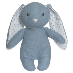 Bunnies - Elina i bomuld og hr, Bl, 20 cm 