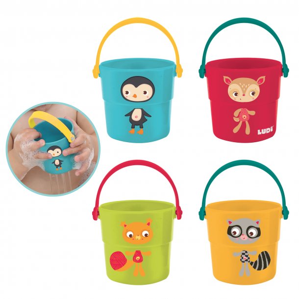 Spande legest til badet 