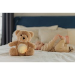 Teddy Lights - Natlampe m. lyd, Bamse, 25 cm