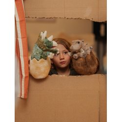 H�nddukke - Triceratops i �g, 20 cm