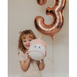 Teddy Party - Kage i Pink, 26 cm