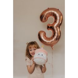 Teddy Party - Kage i Pink, 26 cm