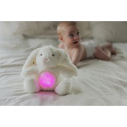 Teddy Lights - Natlampe m. lyd, Kanin, 25 cm