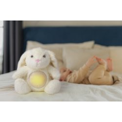 Teddy Lights - Natlampe m. lyd, Kanin, 25 cm