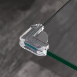 Hjrnebeskytter til glasbord 