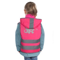Sikkerhedsvest m. htte - Pink 