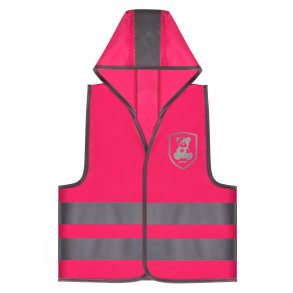 Sikkerhedsvest m. htte - Pink 