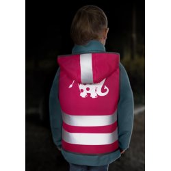 Sikkerhedsvest m. htte - Pink 