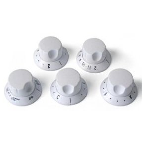 Beskyttelsesknapper til komfur, hvide