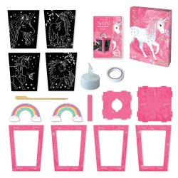 Scratch Art Lantern - Totally Twilight Unicorns
