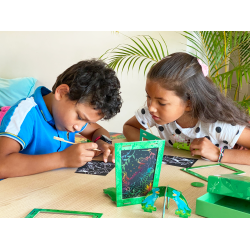 Scratch Art Lantern - Totally Twilight Dinosaur