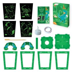 Scratch Art Lantern - Totally Twilight Dinosaur