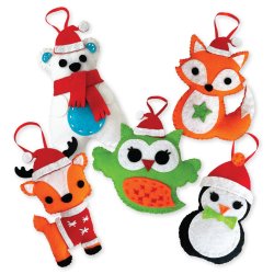 Felt Animal Ornaments - Totally Santa