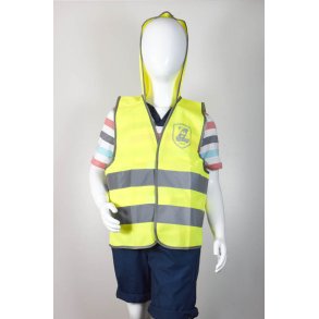Sikkerhedsvest m. htte - Gul