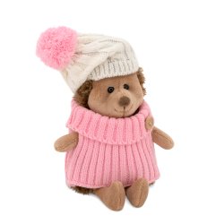 Fluffy the Hedgehog - White/Pink Hat, 15 cm