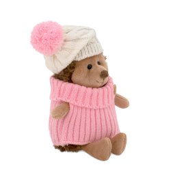 Fluffy the Hedgehog - White/Pink Hat, 15 cm