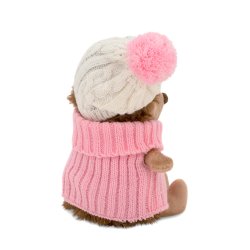 Fluffy the Hedgehog - White/Pink Hat, 15 cm