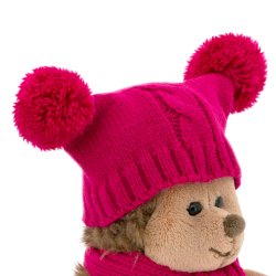 Fluffy the Hedgehog - Double Pompon Hat, 15 cm