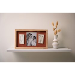 2 x Babyaftryk i Aflang Ramme - Terrakotta