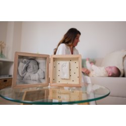 Babyaftryk i Dobbeltramme - Sm hjerter