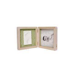 Babyaftryk i Dobbeltramme - Oliven