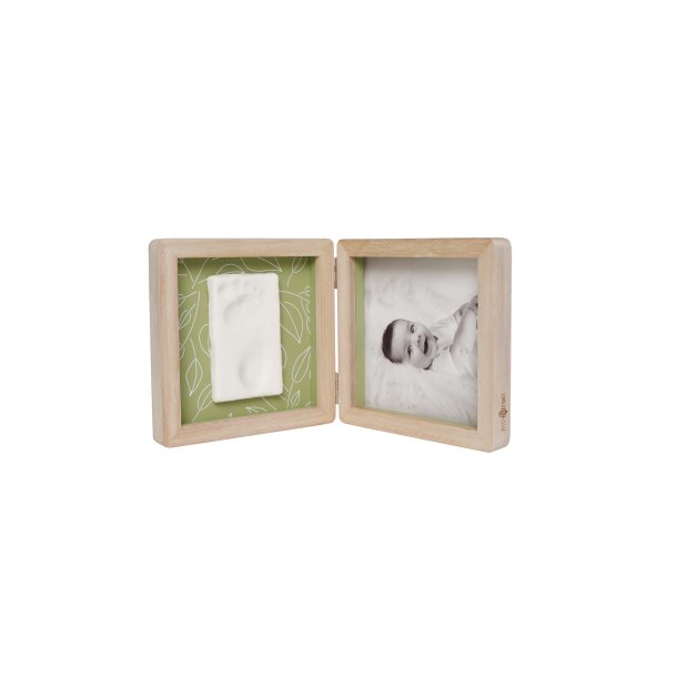 Babyaftryk i Dobbeltramme - Oliven