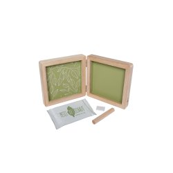 Babyaftryk i Dobbeltramme - Oliven