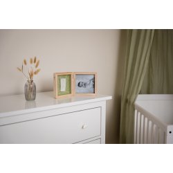 Babyaftryk i Dobbeltramme - Oliven