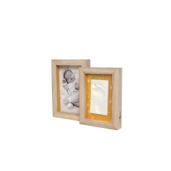 Babyaftryk i Duo Ramme - Okker