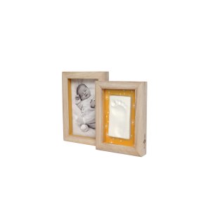 Babyaftryk i Duo Ramme - Okker